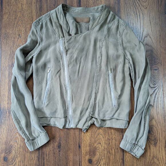BlankNYC Faux Silk Bomber Jacket M - Picture 4 of 7